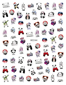 HC242 255 3D Cartoon Nail Art Stickers Nail Decals Decorations