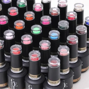 HEMA Free Vegan Semi Permanent Gel Enamel Manufacturer Color Glitter UV Nail Gel Polish 15ml For Professional Nails