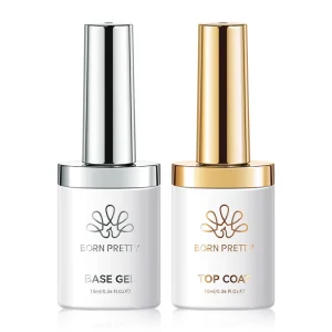 HEMA TPO Free 10ml Crystal Clear Base And Top Coat Gel Custom Logo Super Shine Base Coat UV Gel Polish Varnish