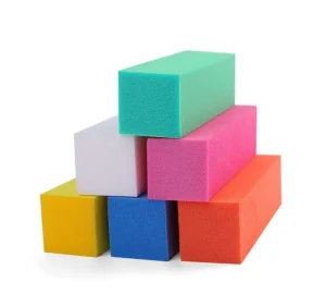 HOT Natural Sanding Sponge square Shape 4 Sided Nail Buffers Files Block Grinding Polishing Manicure Pedicure Nail Art Tool