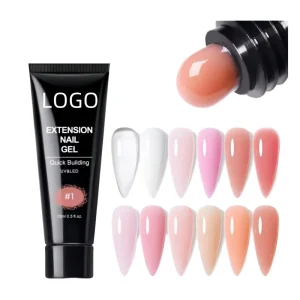 HS Non Toxic Private Label Acrylic 185 Colors 15ml Poly Gel Quick Building Nail Extension Gel for Nail Salon OEM Service