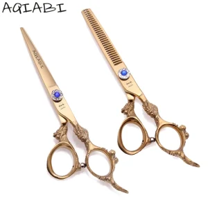 Hair Cutting Scissors 5.5” 6″ Stainless Hairdressing Scissors Professional Barber Scissors Salon Thinning Shears A9004