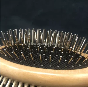 Hair Scalp Massage Brush Metal Pins Bristle
