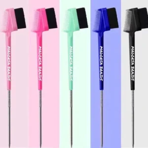 Hair Styling Tools Edge Brush Custom Logo 3 In 1 Eyebrow Comb Pin Tail Edge Hair Comb Double Sided Edge Control Brush For Women