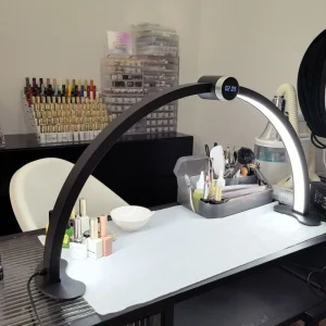 Half Moon Nail Lamp LED Manicure Display Moonlight Lamp for Lash Beauty Salon Nails