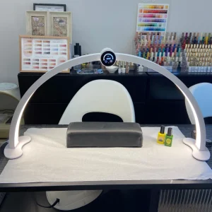 Half Moon Nail Manicure Light Led Table Lamp 45W Nail Lamp With Clock Smart Display for Nail Tattoo Eyelashes Beauty