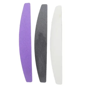 Half Moon Shape Double Cut Flat Sandpaper Nail File Straight Pattern Emery Paper Material for Nail Art Tools
