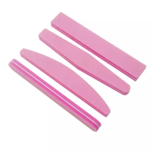 Half Moon Yellow Mini Sponge Nail Buffer Washable EVA Pink Orange Purple Nail File Set for Nails