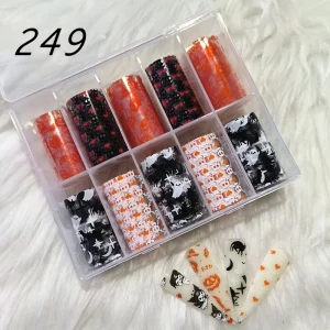 Halloween 10 Rolls 6 Rolls Set Nail Art Transfer Sticker Manicure Nail Foils