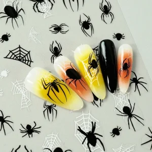 Halloween Holiday Nail Art Ghost Spider Halloween Nail Stickers for Holiday Manicure DIY