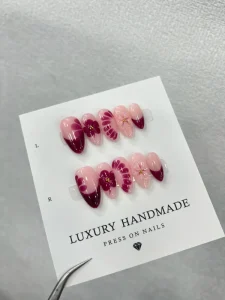 Hand Painted Gel Press on Nails Beautiful Luxury Customized Design Handmade Press on Nails