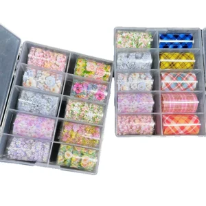 Hand Painted Graffiti Manicure Transfer Stickers 10 Rolls Nail Foils Nail Transfer Decals