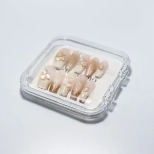 Handmade 10pcs Thick Acrylic False Nails Press On Empty Nail Boxes Hand Painted Nail Art Supply