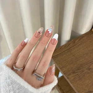 Handmade Artificial Nails for Girls Full Cover Press On Nails ABS Plastic Fashionable Luxury Design Finger Application