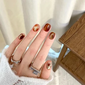 Handmade Fashionable ABS Plastic Press on Nails for Fingers Full Cover Nail Art 10 Pcs set