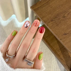 Handmade Fashionable Luxury ABS Plastic Full Cover Press Nails Tasteless Glue Trapezoid Shape Short Length for Finger Nail