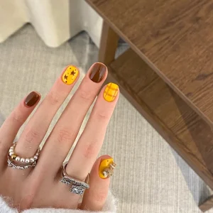 Handmade Fashionable Luxury ABS Plastic Tasteless Press on Nails with Glue for Finger Nail Art Full Cover 10 Pcs/set