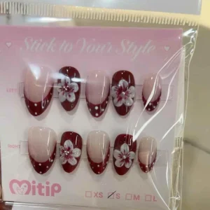 Handmade Press On Nails High Quality Acrylic Material Almond Square Designs Randomly Mixed for Finger