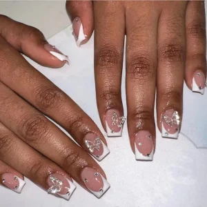 Handmade Press on Nails Vendor Acrylic Press on Nails French Hand Designed Press on Nails Tips