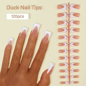 Handmade Tapered Duck Feet Shape ABS Acrylic Artificial Press-On Nails New Nail Supplier Economical Design Finger Application