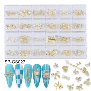 Heart Butterfly Alloy Metal Nail Charms Decoration Nail Accessories Art