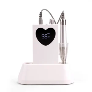 Heart Shape Brushless Portable Mobile Nail Drill High Torque 35 000 RPM Rechargeable Cordless Nail File Machine