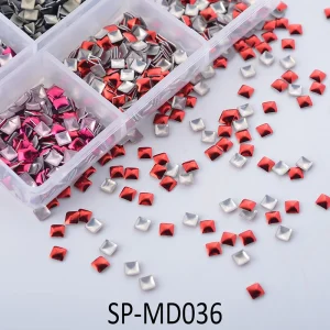 Heart Shape Rivet Nails Accessories Charm Decoration Art Set