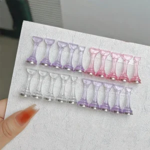 Heighten Nail Art Practice Tips Holder Cat Eye Effect Magnet Base Transparent pink Purple Manicure Display Stands Nail Art Tools