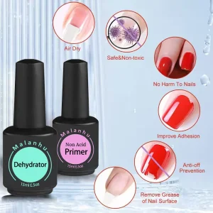 Hema Tpo Free Professional for Nail Salon Use Non Acid Nail Primer Bond Dehydrator Remove the Oil Clean Before Nail Making