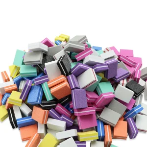High Elastic Double Side Tofu Block Buffer Mini Nail Art Polish Tool Fingernail File with High Quality Glass Dual Sided Nail