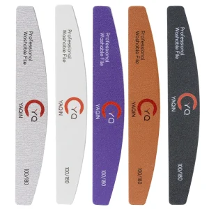 High End Quality Double Side Custom Logo Emery Board Washable Nail File 80 100 180 240 Japanese Sandpaper Zebra Nail Files