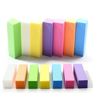 High Foam High Elasticity Sponge Tofu Block Four Side Sanded Colored Sponge Buffer File