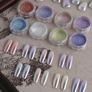 High Gloss Sequin Moonlight Chrome Powder Mirror Effect Luxury Nail Art Decoration Pigment for Nail Art