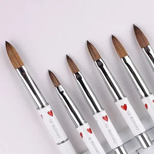 High Quality 100% Kolinsky Hair Nail Brush Customizable Acrylic Cost Crimped Customizable Kolinsky Brushes