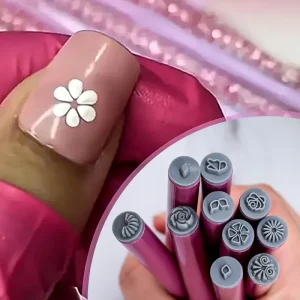 High Quality 10PCS Nail Art Stamping Tools Set Silicone Stamp Pen Multifunctional Polish Print for DIY Nail Design Easy to Use