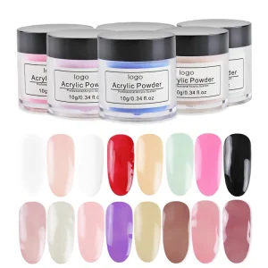 High Quality 30g 15g Nail Acrylic Powder Private Label Colorful Nail Dip Powder for Soft Gel Tips