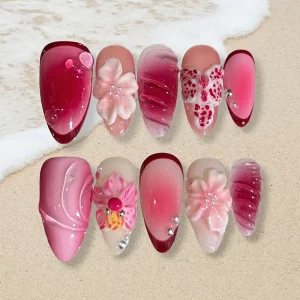 High Quality 30pcs Reusable False Nails with Glue Artificial Nails for Girls Artificial False Nails
