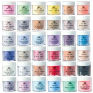 High Quality 36 Color Super Glitter Crystal Acrylic Nail Powder 10g Long Lasting Custom Acrylic Powder for Nail Decoration