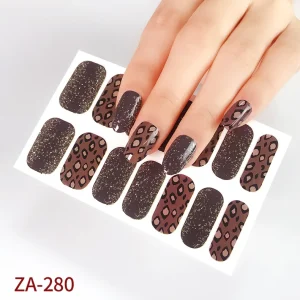 High Quality 3D UV Gel Nail Wrap Sticker Long-Lasting Press on Nails for Manicure Multi-Design
