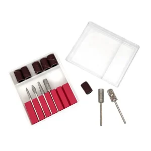 High Quality 6 Pcs Nail Drill Bits Set with Sanding Bands Grinding Heads for Nail Art Pedicure and Manicure Tools