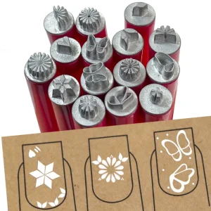 High Quality 6 Piece Nylon Nail Art Stamp Pen Set Tool for Nail Art Design
