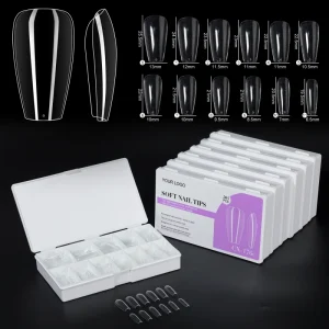 High Quality ABS Clear white Pointed Fan Nail Tips Short Artificial Nails Colorful Press on Fake Nails Tips