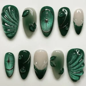 High Quality ABS False Nails French Style Coffin Shape Stiletto Press On Nails for Finger Use Handmade