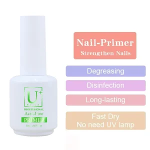 High Quality Air Dry No Smell Acid free Primer Gel Nail Polish OEM ODM Nail Prep Strong Adhesion Base Coat
