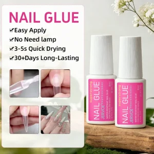 High Quality Clear Nail Glue 8ml With Brush for Long Lasting Adhesive on Press on Nails Nail Salon