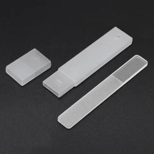 High Quality Custom Logo Nano Glass Nail File Buffer with Sandpaper for Manicure Care and Nail Polishing