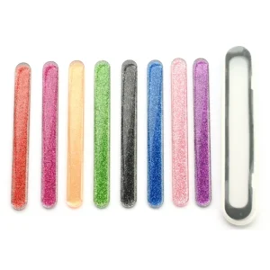 High Quality Customised Color Premium Nail Art Nail File Super Fine Abrasive Surface Nano Glass Nail Care