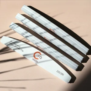 High Quality Customized Logo Free Professional Nail Buffer 100/180 Grit Half Moon Shapes Manicure Nail File Sponge Nail Files
