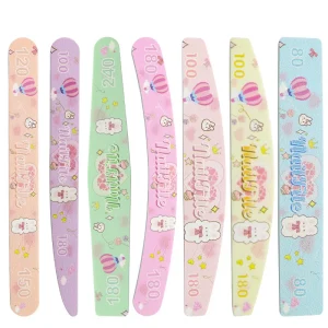 High Quality Cute Cartoon Style Double Sided Nail Buffer File Stainless Steel Manicure Sanding Sponge Color Printing ‘Drop Not’