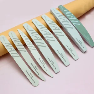 High Quality Double Sided Washable White Sand Professional Manicure Nail File Sponge for Nail Rubbing Polishing Strip